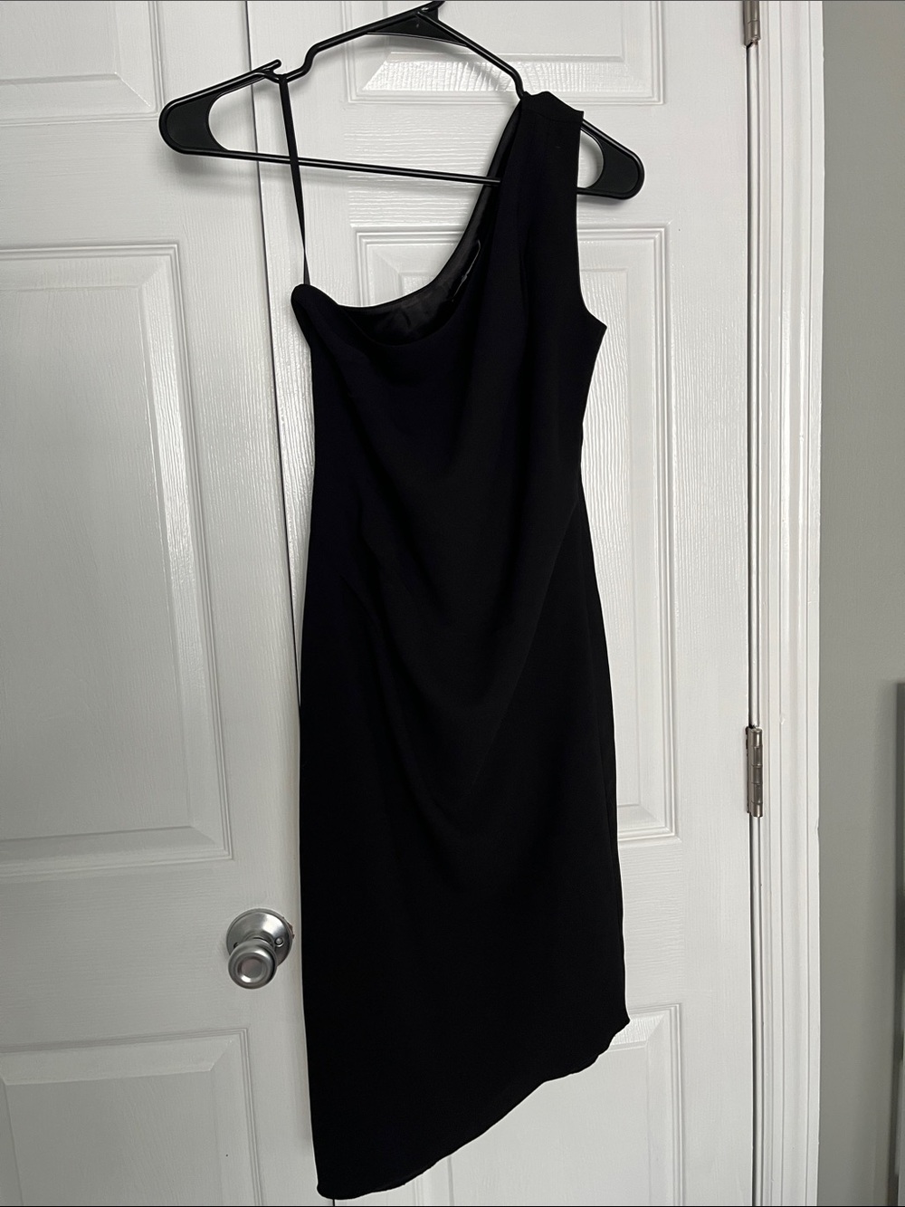 White House Black Market Black One-Shoulder Sheath Dress